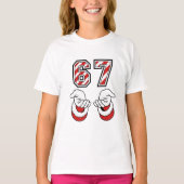 クリスマスミーム シックスセブン 67 6 7 ホリデー Tシャツ (正面)