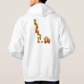 クリスマスミールカットサンタフード付きスウェットシャツ パーカ (裏面)