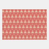 クリスマスムスターシェ木包み紙シート ラッピングペーパーシート (正面)