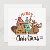 クリスマスムースとビーバーカナダ シーズンカード (正面/裏面)