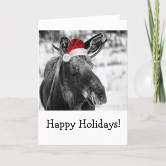 クリスマスムースのホリデーカード。 シーズンカード