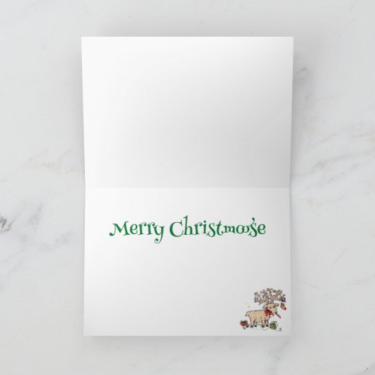 クリスマスムースのホリデーカード シーズンカード (内部)