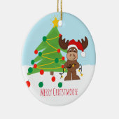 クリスマスムースの輪のオーナメント セラミックオーナメント (右)