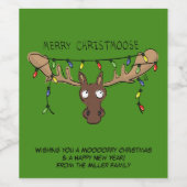 クリスマスムースキュートクリスムーズおもしろい ワインラベル (シングルラベル)