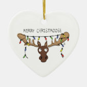 クリスマスムースキュートホリデおもしろいィーアニマル セラミックオーナメント (正面)