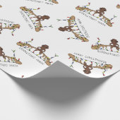 クリスマスムースキュートホリデおもしろいィーアニマル ラッピングペーパー (角)