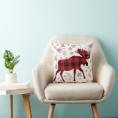 クリスマスムースクラシックレッドブラックプレイド クッション (椅子)