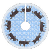 クリスマスムースツリースカートホリデームースデコール ブラッシュドポリエステルツリースカート (正面)