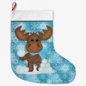 クリスマスムースホリデーカートゥーンストッキング ラージクリスマスストッキング (正面)