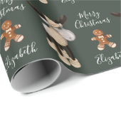 クリスマスムースメリークリスマスパーソナライズされた ラッピングペーパー (ロールコーナー)