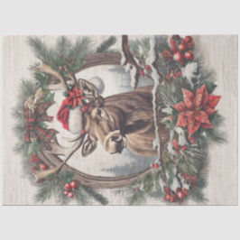 クリスマスムースヴィンテージリースパインコーンデクページ 薄葉紙