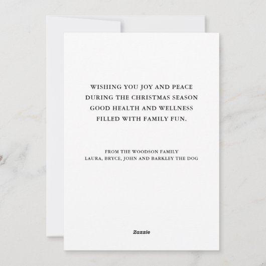 クリスマスムース冬の雪メリークリスマス シーズンカード (裏面)