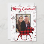 クリスマスムース赤いプライドの雪片 シーズンカード (正面)