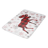 クリスマスムース赤いプライドの雪片 バスマット (アングル)