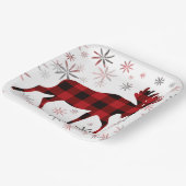 クリスマスムース赤いプライドの雪片 ペーパープレート (傾斜あり)