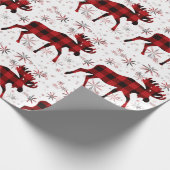 クリスマスムース赤いプライドの雪片 ラッピングペーパー (角)