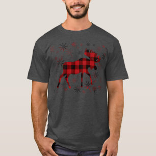 クリスマスムース赤いプライドの雪片 Tシャツ