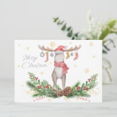 クリスマスムース飾〔雄ジカの〕枝角 シーズンカード (スタンド正面)