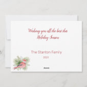 クリスマスムース飾〔雄ジカの〕枝角 シーズンカード (裏面)