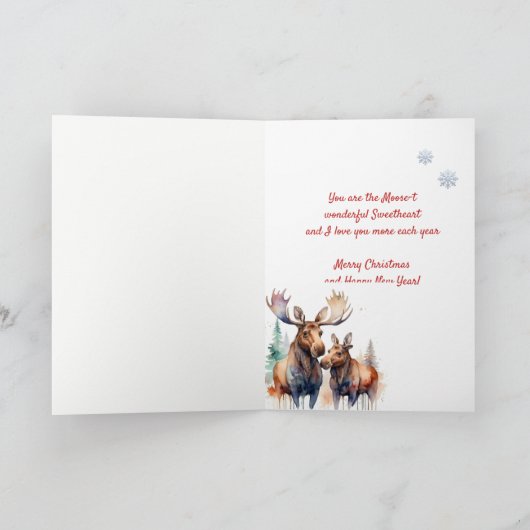 クリスマスムース – tおもしろいムーススウィートアート シーズンカード (内部)