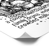 クリスマスムーディおもしろいラクーンフーディクリスマスラック ポスター (角)