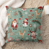 クリスマスムード雪だるまクッション クッション (ブランケット)