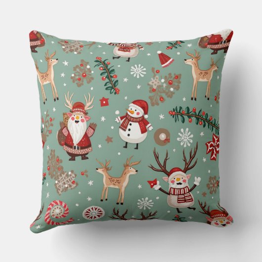 クリスマスムード雪だるまクッション クッション (裏面)