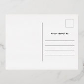 クリスマスムービングのお知らせ金箔はがき 箔シーズンポストカード (裏面)