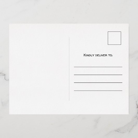 クリスマスムービングのお知らせ金箔はがき 箔シーズンポストカード (裏面)