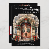 クリスマスムービングアナウンスホリデーカード シーズンカード (正面/裏面)