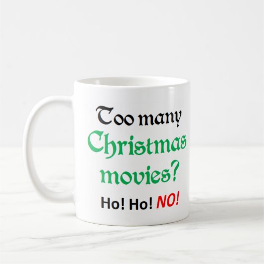 クリスマスムービーが多すぎる コーヒーマグカップ (左)
