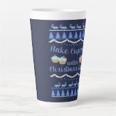 クリスマスムービーとカップケーキ カフェラテマグ (正面)