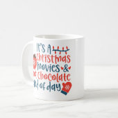 クリスマスムービーとホットチョコレートデイコフ コーヒーマグカップ (正面左)