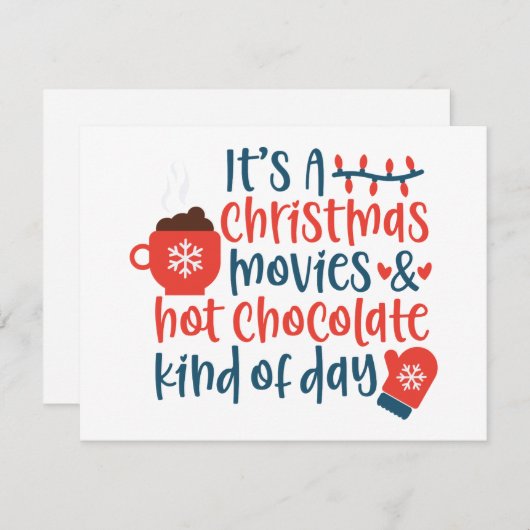 クリスマスムービーとホットチョコレートデイコフ シーズンカード (正面/裏面)
