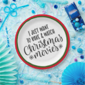 クリスマスムービーを焼いて見たい ペーパープレート (パーティー)