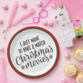 クリスマスムービーを焼いて見たい ペーパープレート (パーティー)