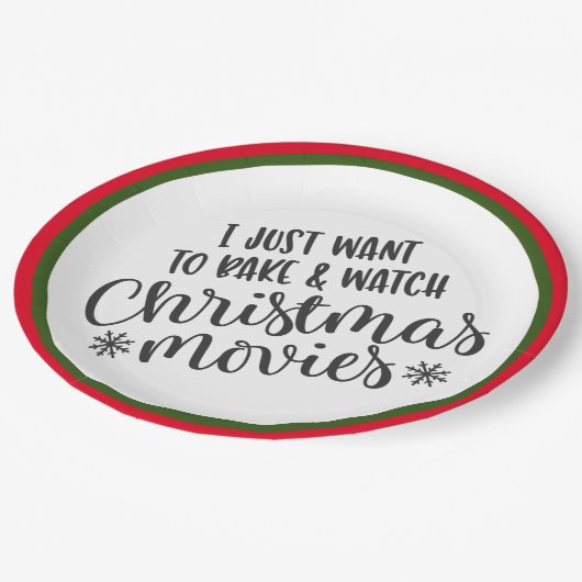 クリスマスムービーを焼いて見たい ペーパープレート (アングル)