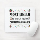 クリスマスムービーを見る可能性が最も高い マウスパッド (マウス)