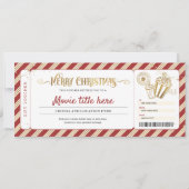 クリスマスムービーナイトギフトチケット券 招待状 (正面)