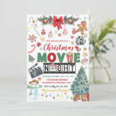 クリスマスムービーナイトホリデーパーティー 招待状 (スタンド正面)
