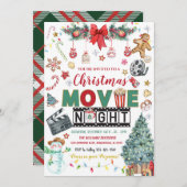 クリスマスムービーナイトホリデーパーティー 招待状 (正面/裏面)