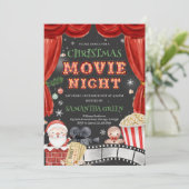 クリスマスムービーナイトホリデーパーティー 招待状 (スタンド正面)