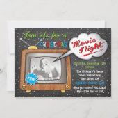クリスマスムービーナイトレトロTVパーティー 招待状 (正面)