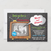 クリスマスムービーナイトレトロTVパーティー 招待状 (正面)