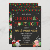 クリスマスムービーナイト 招待状 (正面/裏面)