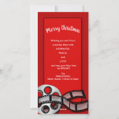 クリスマスムービーフィルムストリップ – 名前/写真の挿入 シーズンカード (裏面)