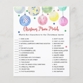 クリスマスムービーマッチゲームカードフライヤー チラシ