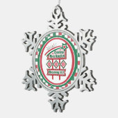 クリスマスムービーマラソンレトロマーキーフェスティバル スノーフレークピューターオーナメント (右)