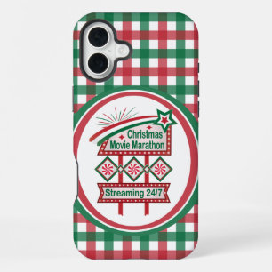 クリスマスムービーマラソンレトロマーキーフェスティバル iPhone 16 PLUSケース