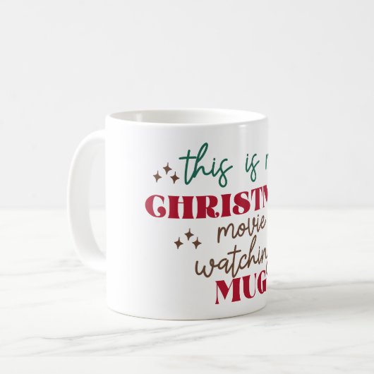 クリスマスムービー視聴用マグカップ – クリスマスマグカップ コーヒーマグカップ (正面左)